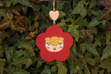 Cargar imagen en el visor de la galería, Troll floral pintado a mano en madera para colgar