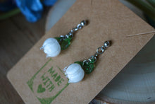 Load image into Gallery viewer, “White Campanulas” Earrings
