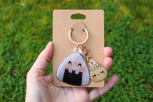 Onigiri and bao keychain