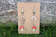 Cargar imagen en el visor de la galería, Pendientes setiño con seta
