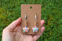 Load image into Gallery viewer, Bottle earrings with colored stars
