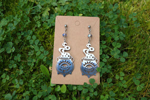 Magical cauldron earrings