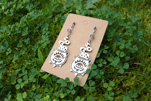 Magical cauldron earrings