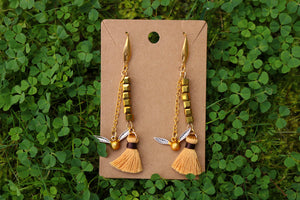 Quidditch broom earrings