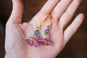 Tinker bell flower earrings