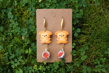 Load image into Gallery viewer, Cookie dog earrings with tea
