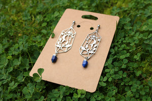 Lapis lazuli gemstone earrings