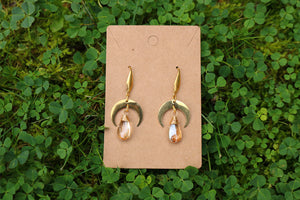 Golden moon earrings