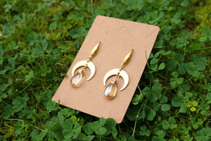 Golden moon earrings