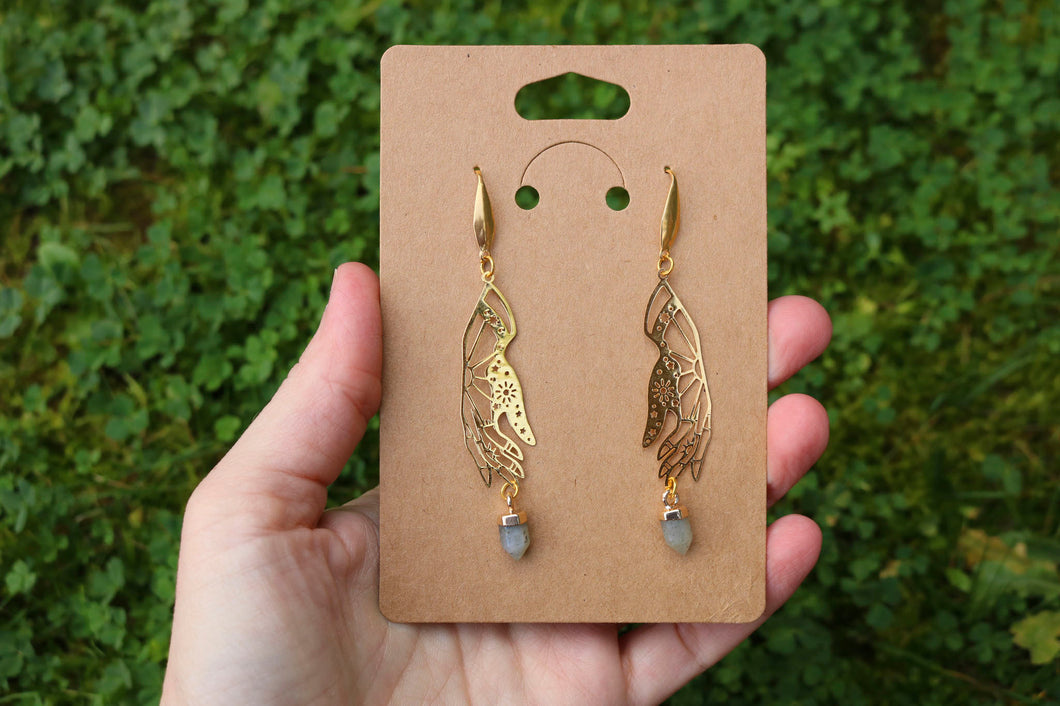 Golden hands earrings