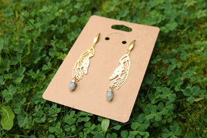 Golden hands earrings