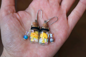 Sweet dreams bottle earrings