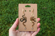 Load image into Gallery viewer, Golden snake earrings
