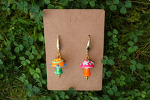 Load image into Gallery viewer, Colorful mushroom earrings
