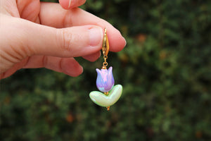 “Violet Tulip” Earrings