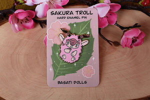 Cere the sakura troll enamel pin