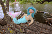 Load image into Gallery viewer, Yara the mermaid posable artdoll (OOAK)
