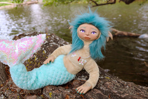 Yara the mermaid posable artdoll (OOAK)