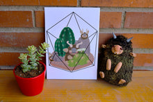 Load image into Gallery viewer, A5 print troll terrarium, cactus version.
